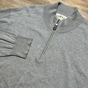 Orvis Gray Zip Up Sweater
